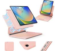 for iPad 9th Generation Case with Keyboard,Magic Style Keyboard Case for iPad 9th/8th/7th Gen 10.2 inch - Floating Cantilever Magnetic Stand Multi-Touch Trackpad (Rose Gold)