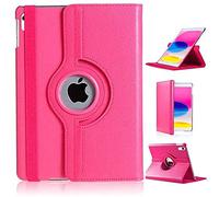For iPad (A16) 11th Generation 2025 10th Generation 2022 Case [360 Rotating Stand] [Auto Sleep/Wake] PU Leather Smart Folio Protective Tablet Cover 11/10.9 inch (PINK)