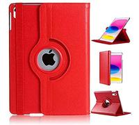 For iPad (A16) 11th Generation 2025 10th Generation 2022 Case [360 Rotating Stand] [Auto Sleep/Wake] PU Leather Smart Folio Protective Tablet Cover 11/10.9 inch (RED)