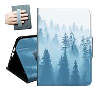 for iPad (A16) 11th Generation Case 11 Inch 2025, iPad 10th Generation Case 10.9 Inch 2022, Hand Straps and Auto Wake/Sleep Leather Slim Multiple Angles Stand Smart Cover,Nature Mountain Forest