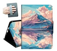 for iPad (A16) 11th Generation Case 11 Inch 2025, iPad 10th Generation Case 10.9 Inch 2022, Hand Straps and Auto Wake/Sleep Leather Slim Multiple Angles Stand Smart Cover,Mountain Landscape
