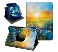 for iPad A16 11th/iPad 10th 2022 Watercolor Flowers Stand Cover