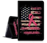 for iPad Air 11 Inch Case 7th/6th Generation (M3/M2) 2025/2024, for iPad Air 5th/4th Generation Case 10.9 Inch 2022/2020,Hybrid Slim Multi-Angles Stand Smart Cover-Pink Bow American Flag