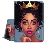 for iPad Air 11 Inch Case M2 2024,for iPad Air 5th Generation 2022/iPad Air 4th Gen 2020 10.9 Inch,Slim Lightweight Smart Shell Stand Cover with Auto Wake/Sleep,Women Black Queen