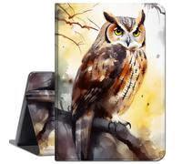 for iPad Air 11 Inch Case M2 2024,for iPad Air 5th Generation 2022/iPad Air 4th Gen 2020 10.9 Inch,Slim Lightweight Smart Shell Stand Cover with Auto Wake/Sleep,One owl Sitting Tree