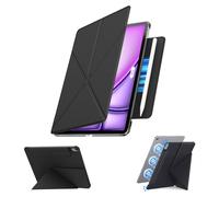 for iPad Air 11 inch Case M3/M2, Slim Full Edge Protective with Foldable Cover and Hidden Pencil Holder Magnetic Case for iPad Air 7th/6th/5th/4th Generation (Midnight Black, iPad air 11 inch)