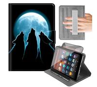 for iPad Air 11-inch Case M4 2026/M3/M2,iPad Air 5th/4th Gen 10.9",360° Rotating Vertical Stand with Hand Strap,Shockproof Protective Cover,Auto Sleep,Three Wolves Howling