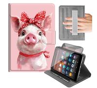 for iPad Air 11-inch Case M4 2026/M3/M2,iPad Air 5th/4th Gen 10.9",360° Rotating Vertical Stand with Hand Strap,Shockproof Protective Cover,Auto Sleep,Cute Pink Pig