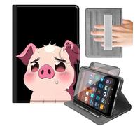 for iPad Air 11-inch Case M4 2026/M3/M2,iPad Air 5th/4th Gen 10.9",360° Rotating Vertical Stand with Hand Strap,Shockproof Protective Cover,Auto Sleep,Cute Pink Cartoon Pig