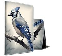 for iPad Air 11-inch M2 (2024) Case,BEOTIWAD Shockproof Slim PU Leather Stand Protective Cover with Auto Sleep/Wake for iPad Air 11 Inch M2 2024-Blue Jay Bird