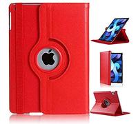 For iPad Air 11 (M4 2026/M3 2025/M2 2024) Case/iPad Air 10.9 4th 2020/5th 2022 Generation 360 Rotating Stand Multi-Angle Viewing Auto Wake/sleep Smart Folio Kids Friendly Protective Cover (RED)