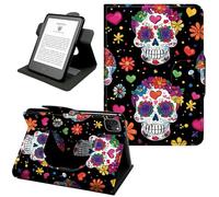 for iPad Air 13 inch Case 2024 2025 (M2) & iPad Pro 12.9 Case 6th/5th/4th Gen 2022 2021 2020, 360° Rotating Shockproof Stand Cover with Hand Strap & Magnetic Closure,Auto Wake/Sleep,Sugar Skull