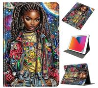 for iPad Air 13 Inch Case 2024/2025 (M2/M3), Slim PU Leather Protective Cover with Multi-Angle Stand & Auto Wake/Sleep Full-Body Anti-Drop Cover for iPad Air 6th Gen 13 inch, Hip-Hop Girl