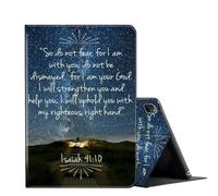 for iPad Air 13 Inch Case 2025 M3/2024 M2 & iPad Pro 12.9" Case 6th/5th/4th Gen (2022/2021/2020),Slim Shockproof Shell PU Leather Stand Cover w/Auto Sleep Wake-Bible Verse Isaiah 41:10