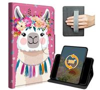 for iPad Air 13 Inch Case (2026/2025/2024) M4/M3/M2 & iPad Pro 12.9 inch 6th/5th/4th/3rd 2022/2021/2020/2018 Slim PU Leather 360° Rotating Stand Cover with Hand Strap Auto Wake/Sleep, Cute Alpacas