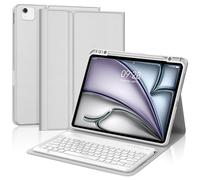 for iPad Air 13 inch Case Keyboard for Pro 12.9 6th/5th/4th/3rd Gen, Detachable Keyboard for iPad Air 13 M3/M2 and Pro12.9in 2018-2022, Smart Folio Keypad with Pencil Holder, Long Battery Life, Grey