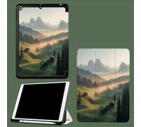 for iPad Air 13 inch Case M2 2024, iPad Air 13 Case with Soft Back Cover, Slim Smart Trifold Stand Protective Cover Nature Valley Grassland