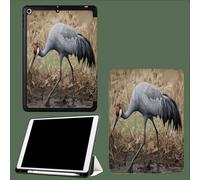 for iPad Air 13 inch Case M2 2024, iPad Air 13 Case with Soft Back Cover, Slim Smart Trifold Stand Protective Cover Animal Red-Crowned Crane
