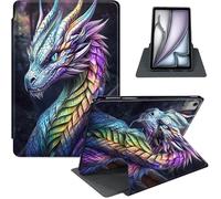 for iPad Air 13 Inch Case M3 2025/ M2 2024, iPad Pro 12.9" 6th/5th Generation, 360° Rotating PU Leather Stand Cover with Auto Sleep/Wake, Majestic Dragon