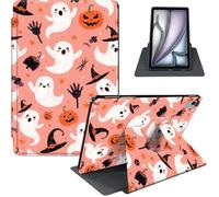 for iPad Air 13 Inch Case M3 2025/ M2 2024, iPad Pro 12.9" 6th/5th Generation, 360° Rotating PU Leather Stand Cover with Auto Sleep/Wake, Ghost Pattern