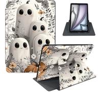 for iPad Air 13 Inch Case M3 2025/ M2 2024, iPad Pro 12.9" 6th/5th Generation, 360° Rotating PU Leather Stand Cover with Auto Sleep/Wake, Ghost Parade
