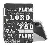 for iPad Air 13 Inch Case M3 2025/M2 2024/iPad Pro 12.9 Case (2018/2019/2020/2021/2021) Mutil Angles Folding Y-Shaped Stand Cover with Pencil Holder Auto Wake/Sleep,Jeremiah 29-11 Bible Verse