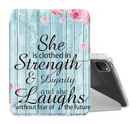 for iPad Air 13 Inch Case M3 2025/M2 2024/iPad Pro 12.9 Case (2018/2019/2020/2021/2021) Mutil Angles Folding Y-Shaped Stand Cover with Pencil Holder Auto Wake/Sleep,Bible Quote Proverbs 31-25