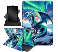 for iPad Air 13 Inch Case (M3/M2) 2025/2024,for iPad Pro 12.9 Case 2022 2021(6th 5th Generation),360 Degree Rotating Stand Smart Protective Cover Case,Arctic Dragon