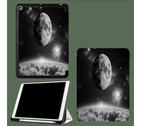 for iPad Air 13 inch (M2) Case 2024 with Pencil Holder, Slim Trifold Stand Protective Cover with Soft TPU Back Shell for iPad Air 13 inch, Auto Wake/Sleep Black Planet