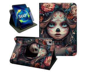 for iPad Air 13 M4/M3/M2 Case 13" Mexican Girl Skeleton Stand Cover