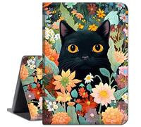 for iPad Air 3 10.5" 2019 / iPad Pro 10.5 2017 Case, Slim Lightweight Smart Shell Stand Cover with Auto Wake/Sleep for iPad Air 10.5" (3rd Gen) 2019 / iPad Pro 10.5" 2017,Cute Black Cat in Garden