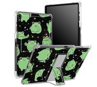 for iPad Air 5th Generation 2022 / iPad Air 4th 2020, 10.9" Case with Pencil Holder, Transparent Back with Princess Frog, Corner Protection Shockproof Cover with Hard Kickstand