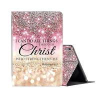 for iPad Air 5th Generation Case 2022/ iPad Air 4th Generation Case 2020 10.9 inch Case, ipad pro 11 2018 case, Multi-Angle Folio Stand Cover for iPad Air 4/5 Gen,I can do All Things Through Christ
