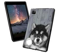for iPad Air 5th Generation Case 2022 with Wood and Cute Dog with Pattern Style Design Slim Soft Lightweight TPU Shock Proof Protective Case for iPad Air 5th/4th Generation 10.9 inch 2020