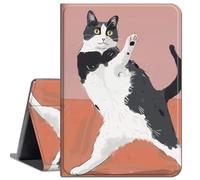 for iPad Air 5th Generation Case for iPad Air 4th Generation Case for iPad Pro 11 inch Case 4th/3rd/2nd Gen,Slim Lightweight Smart Shell Stand Cover with Auto Wake/Sleep,Black and red Cat