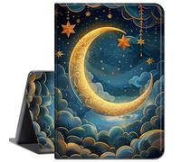 for iPad Air 5th Generation Case for iPad Air 4th Generation Case for iPad Pro 11 inch Case 4th/3rd/2nd Gen,Slim Lightweight Smart Shell Stand Cover with Auto Wake/Sleep,Crescent Moon Stars Cloud