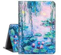 for iPad Air 5th Generation Case for iPad Air 4th Generation Case for iPad Pro 11 inch Case 4th/3rd/2nd Gen,Slim Lightweight Smart Shell Stand Cover with Auto Wake/Sleep,Water Lily Oil Painting