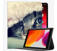 For iPad Case Fit 2018/2017 iPad 9.7 6th/5th Generation,Cat Face Eyes Looking Out Case Slim Shell Cover For iPad 9.7 inch