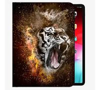 For iPad Case Fit 2018/2017 iPad 9.7 6th/5th Generation,Tiger Grin Photoshop Fire 92 Case Slim Shell Cover For iPad 9.7 inch