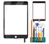 For IPad Mini 4 7.9 Screen Replacement 2015 A1538 A1550 Touch Screen Digitizer Glass Panel Lens Matrix Repair Parts Kit(No LCD) (Black)