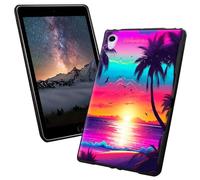 for iPad mini 6th Generation Case with Sunset Beach Palm Tree Pattern Style Design Slim Soft Lightweight TPU Rubber Shock Proof Protective Tablet Case Cover for iPad mini 6th Generation 8.3 inch 2021