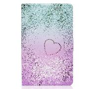 For iPad Mini 7 (2024) Case, PU Leather Case Stand Function Folip Flip Cover Wallet Card Slot Case with Pen Holder Protective Tablet Case Love quicksand