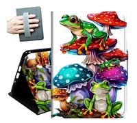 for iPad mini 7 (A17 Pro) Generation Case 2024,iPad mini 6 Case 2021, 8.3-inch,with Hand Straps and Auto Wake/Sleep Leather Slim Multiple Angles Stand Smart Cover,Mushroom and Flowers