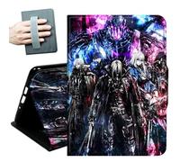 for iPad mini 7 (A17 Pro) Generation Case 2024,iPad mini 6 Case 2021, 8.3-inch,with Hand Straps and Auto Wake/Sleep Leather Slim Multiple Angles Stand Smart Cover,Night Warriors