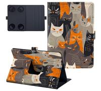 for iPad Mini 7 Case 8.3 inch Lightweight 360 Degree Rotating PU Leather Cover with Multi-Angle Viewing Stand Tablet Case for iPad Mini 7th Generation 2024 - Cute Funny Cats