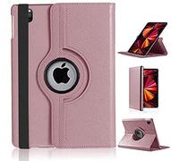 For iPad Pro 11 Case (2018/2020/2021/2022) 4th 3rd 2nd 1st Generation [360 Rotating Stand] [Auto Sleep/Wake] PU Leather Smart Folio Protective Cover (ROSE GOLD)