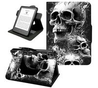 for iPad Pro 11 Case 2024 2025 (M4, 5th Gen), 360° Rotating PU Leather Shockproof Stand Cover with Hand Strap & Magnetic Closure,Auto Wake/Sleep for Apple iPad Pro 11",Skull