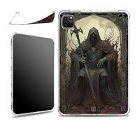 for iPad Pro 11 inch 4th / 3rd / 2nd / 1st Gen 2022/2021/2020/2018 Case, Slim Silicone Lightweight Clear Military-Grade Corners Shock Absorbent Case Soft TPU Cover, The Death