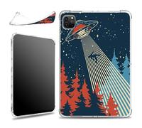 for iPad Pro 11 inch 4th / 3rd / 2nd / 1st Gen 2022/2021/2020/2018 Case, Slim Silicone Lightweight Clear Military-Grade Corners Shock Absorbent Case Soft TPU Cover, UFO