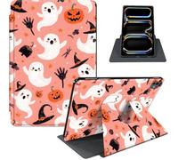 for iPad Pro 11 Inch Case 2024 (M4), 360° Rotating PU Leather Stand Cover with Auto Sleep/Wake, Multi-Angle Viewing, Shockproof TPU Back, Full Protection, Ghost Pattern